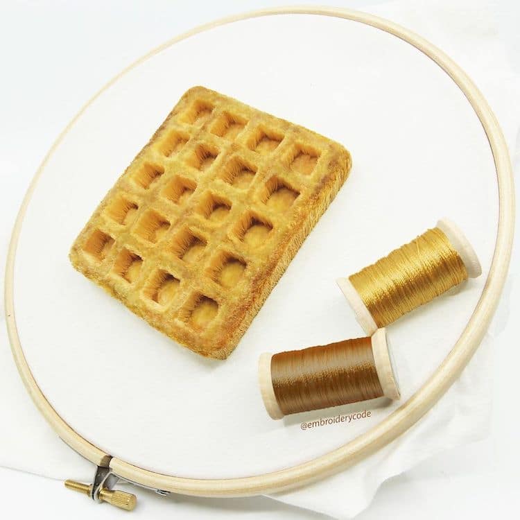 3D Punch Needle Embroidery Food by Youmeng Liu