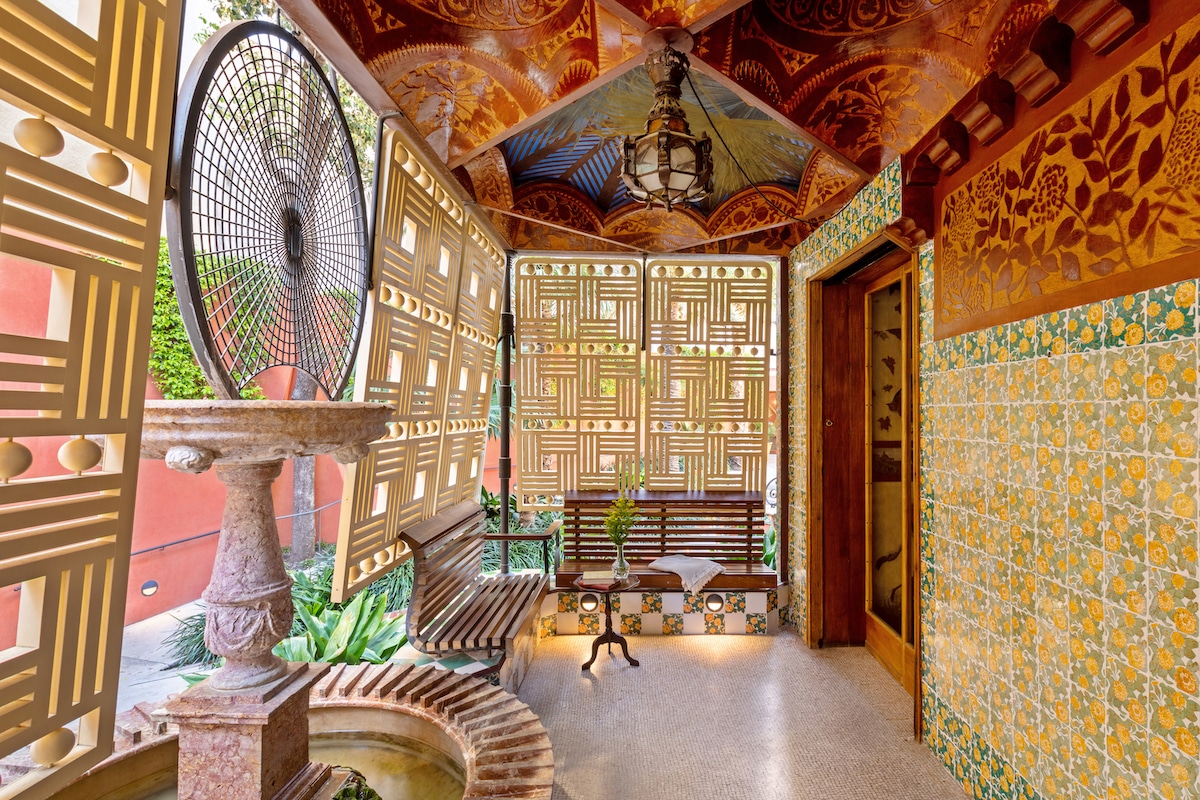 Interior of Casa Vicens by Antoni Gaudí on Airbnb