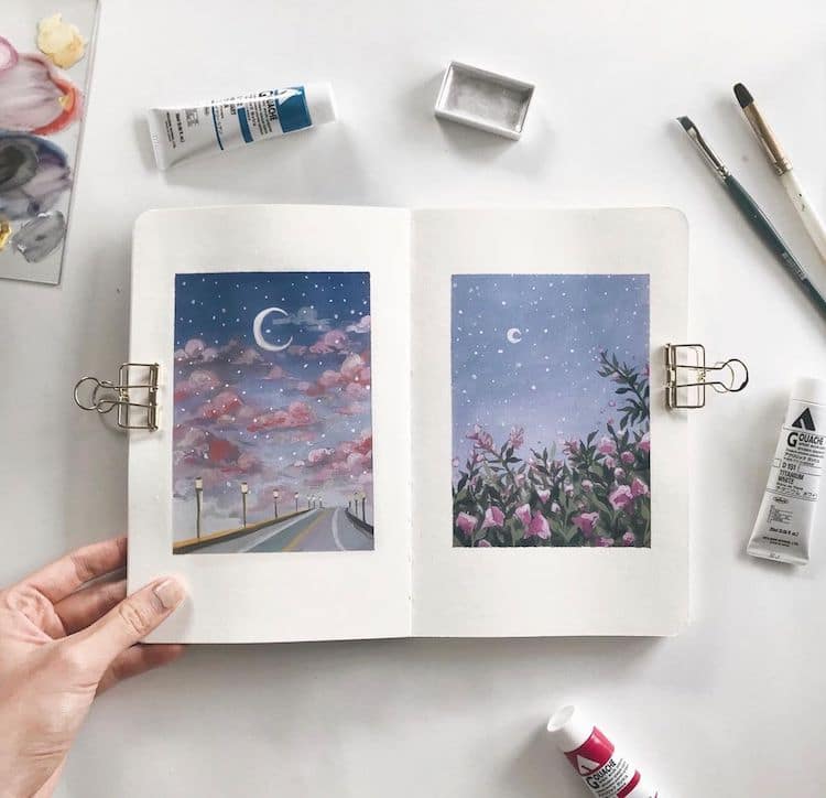 Gouache Paintings by Bigbluetang