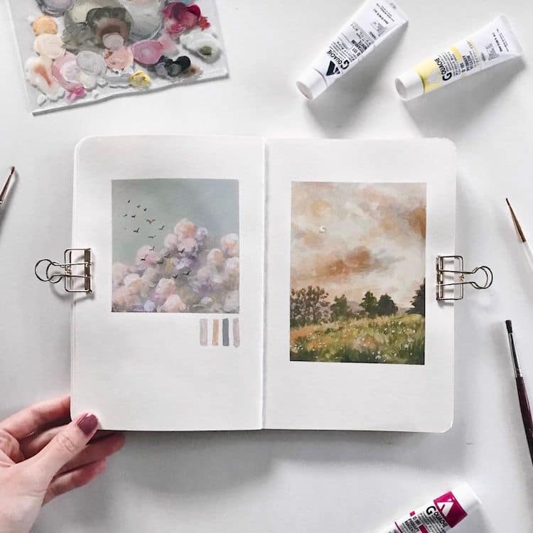 Gouache Paintings by Bigbluetang