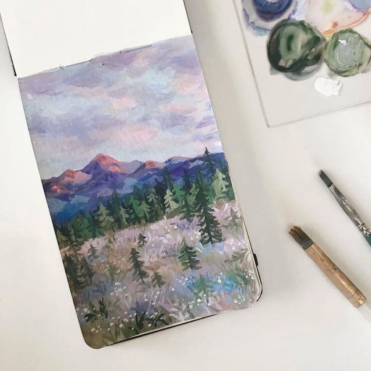 Gouache Paintings by Bigbluetang