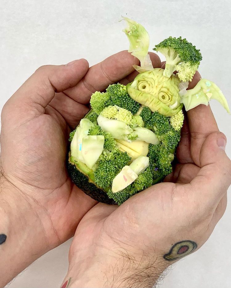 Avocado Carvings by Daniele Barresi