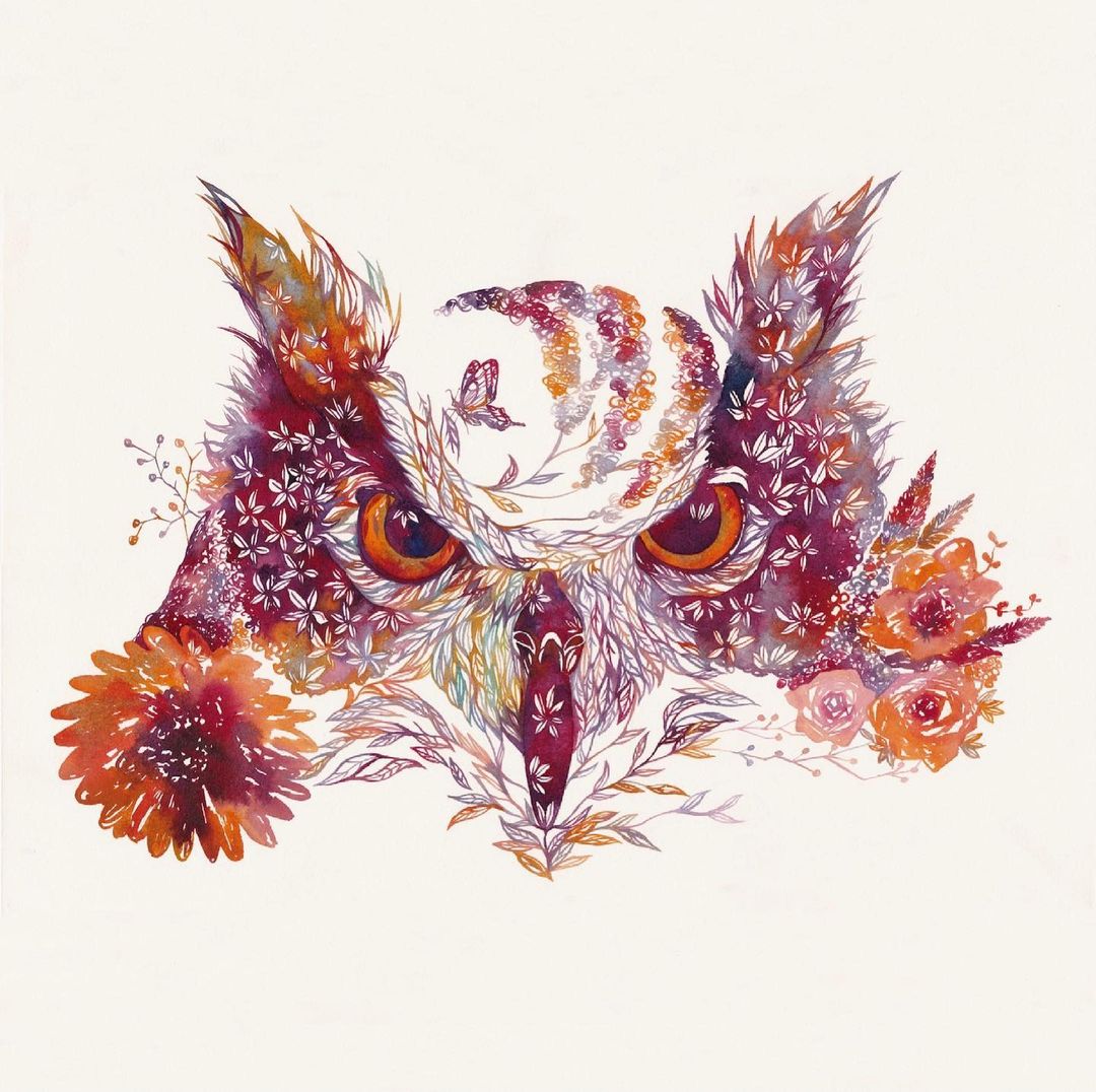 Floral Animal Illustrations by Hiroki Takeda