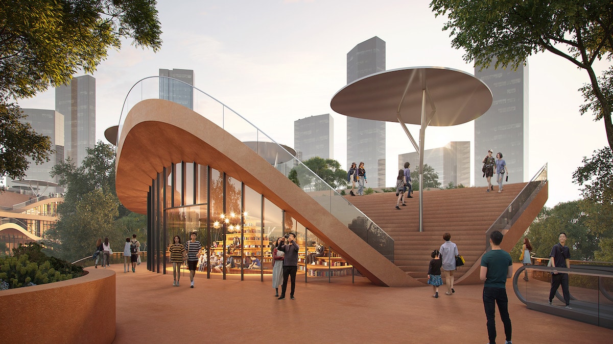 Exterior View of Shenzhen Terraces by MVRDV