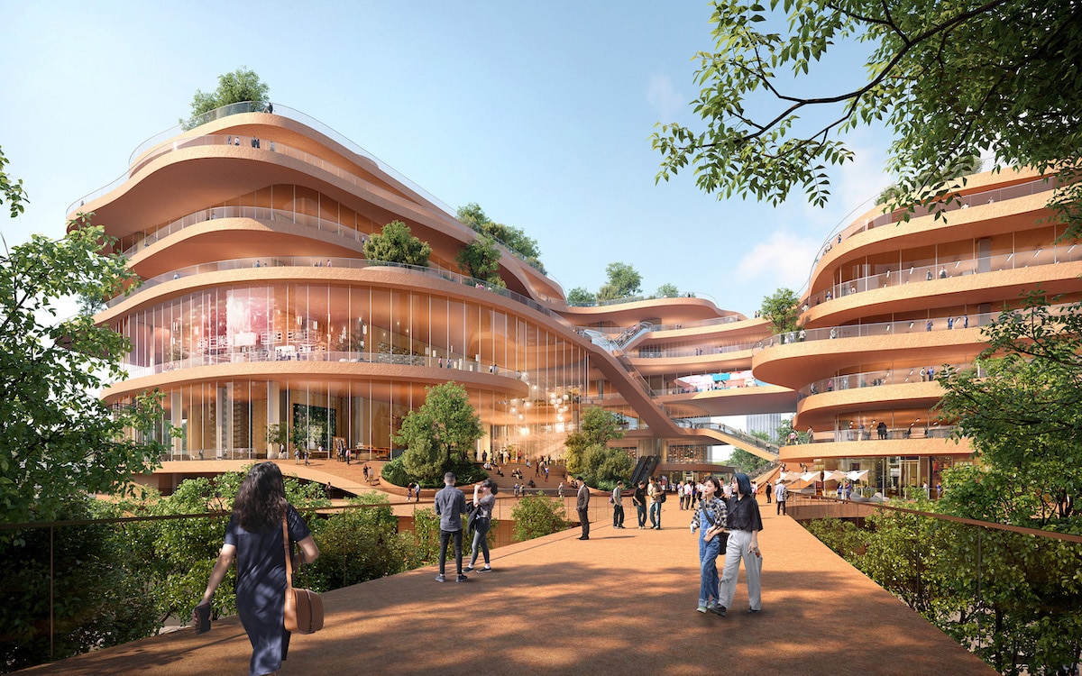 Exterior View of Shenzhen Terraces by MVRDV