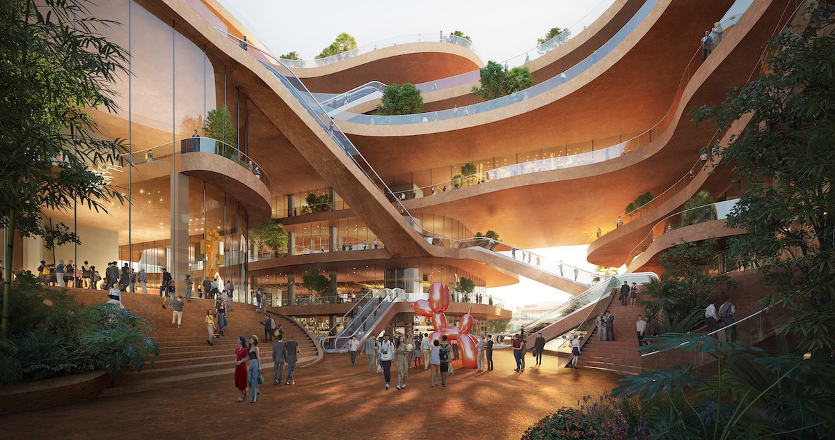 Exterior View of Shenzhen Terraces by MVRDV