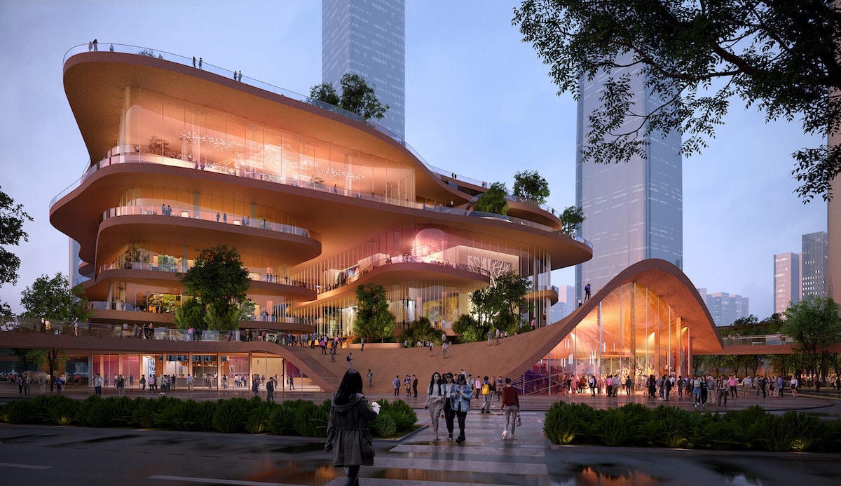 Exterior View of Shenzhen Terraces by MVRDV