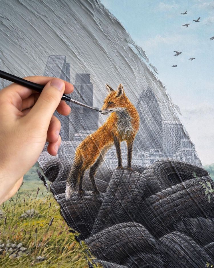 Brushstrokes in Time Paintings by David Ambarzumjan