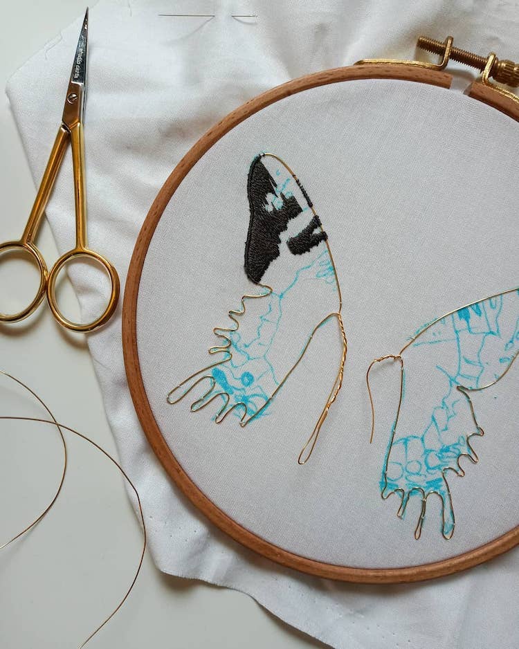 Stumpwork Embroidery Insects by Megan Zaniewski