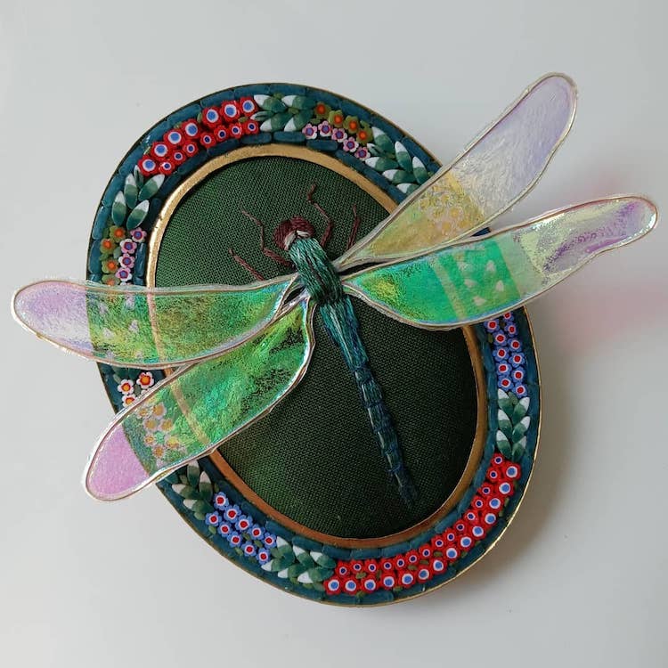 Stumpwork Embroidery Insects by Megan Zaniewski