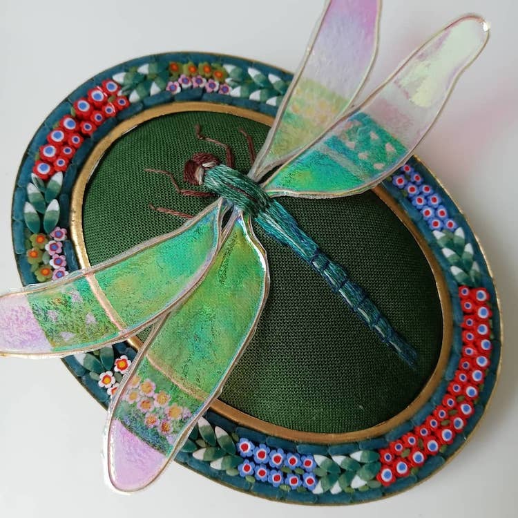 Stumpwork Embroidery Insects by Megan Zaniewski