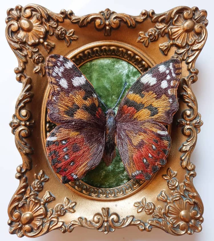 Stumpwork Embroidery Insects by Megan Zaniewski