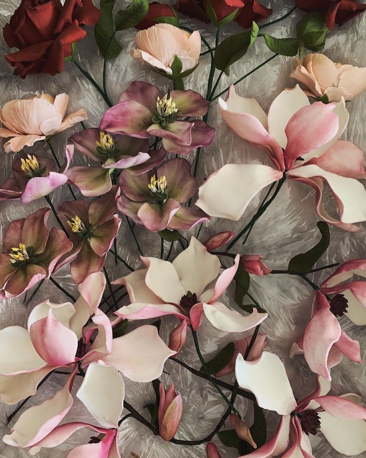 Realistic Sugar Flowers by Finespun Cakes