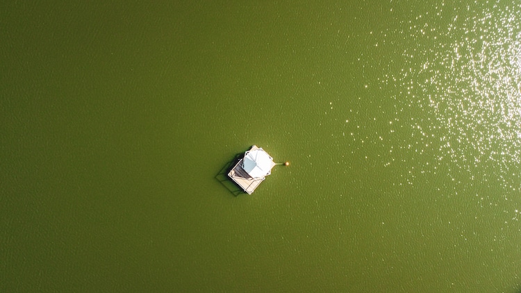 Aerial View of Vlotkamp - Pop Up Raft Hotel
