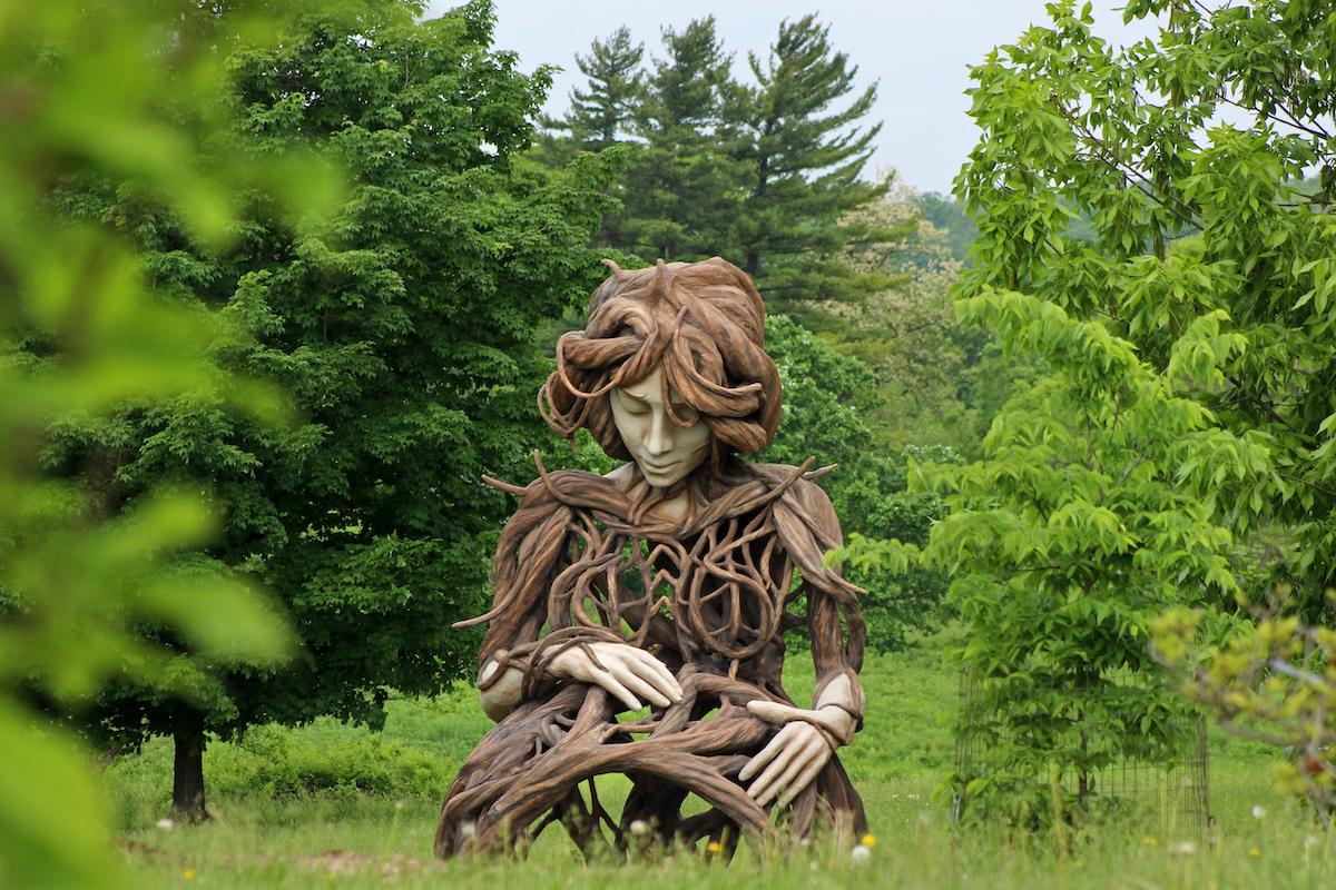 Large Outdoor Sculpture of Motherhood at the Morton Arboretum