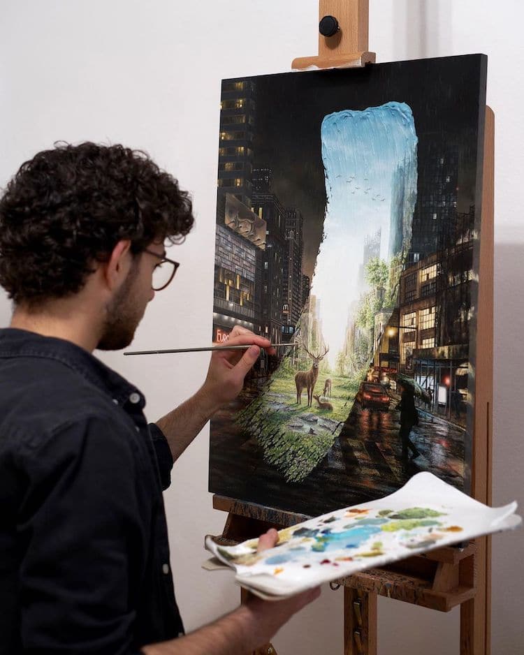 Brushstrokes in Time Paintings by David Ambarzumjan