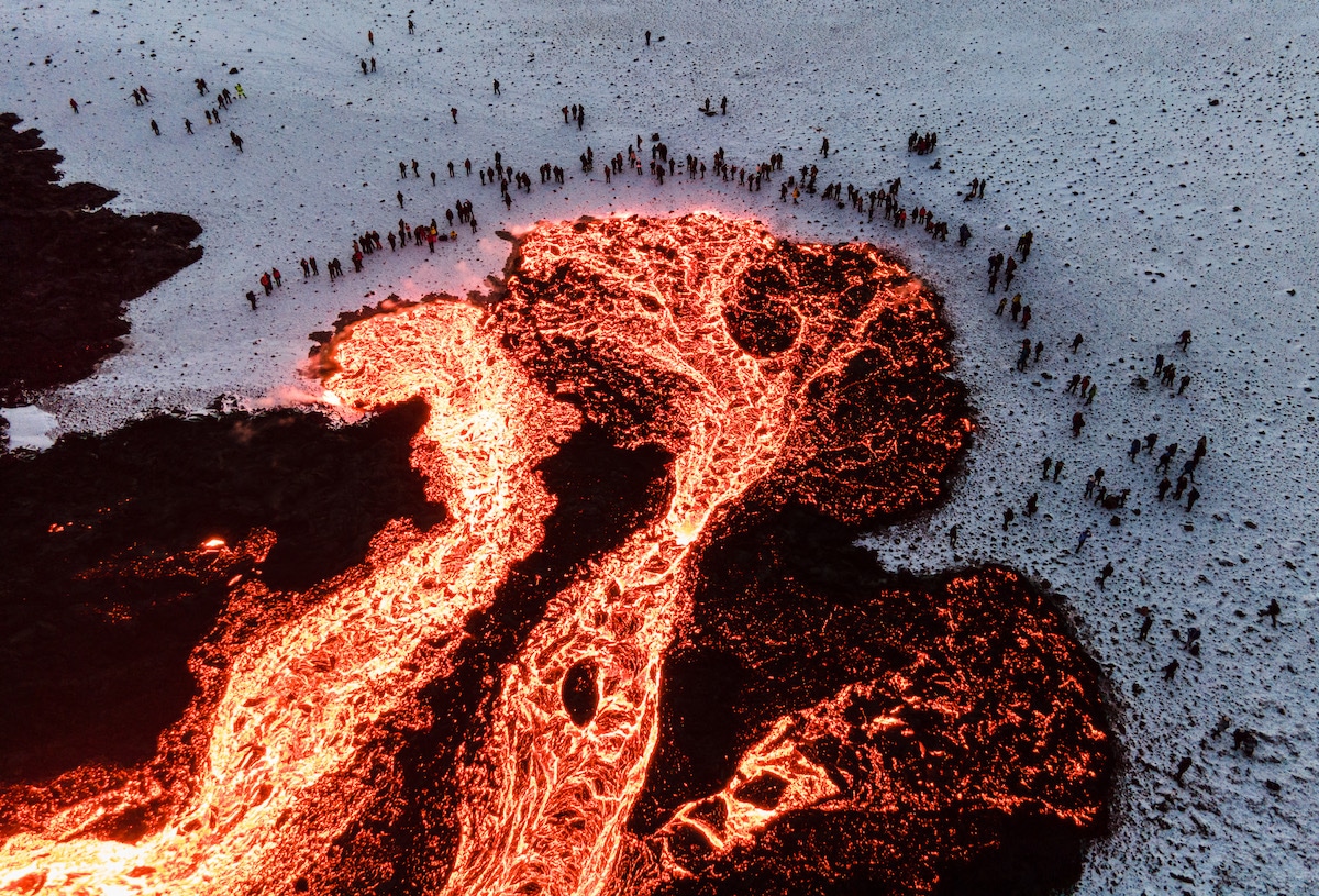- ViralBandit Lava Pouring from Fagradalsfjall Volcano in Iceland by Brian Emfinger