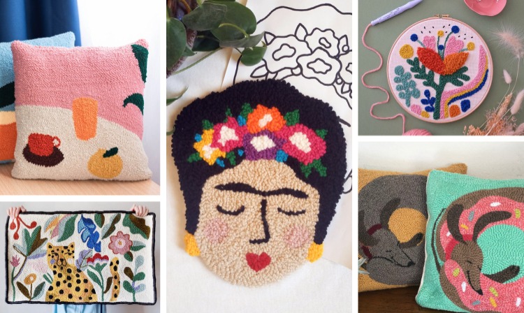 Punch Needle Embroidery Patterns and Kit