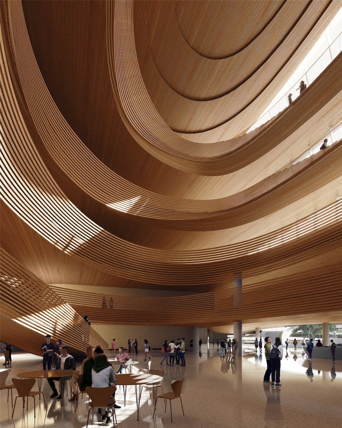 Interior View of MAD Architects' Jiaxing Civic Center