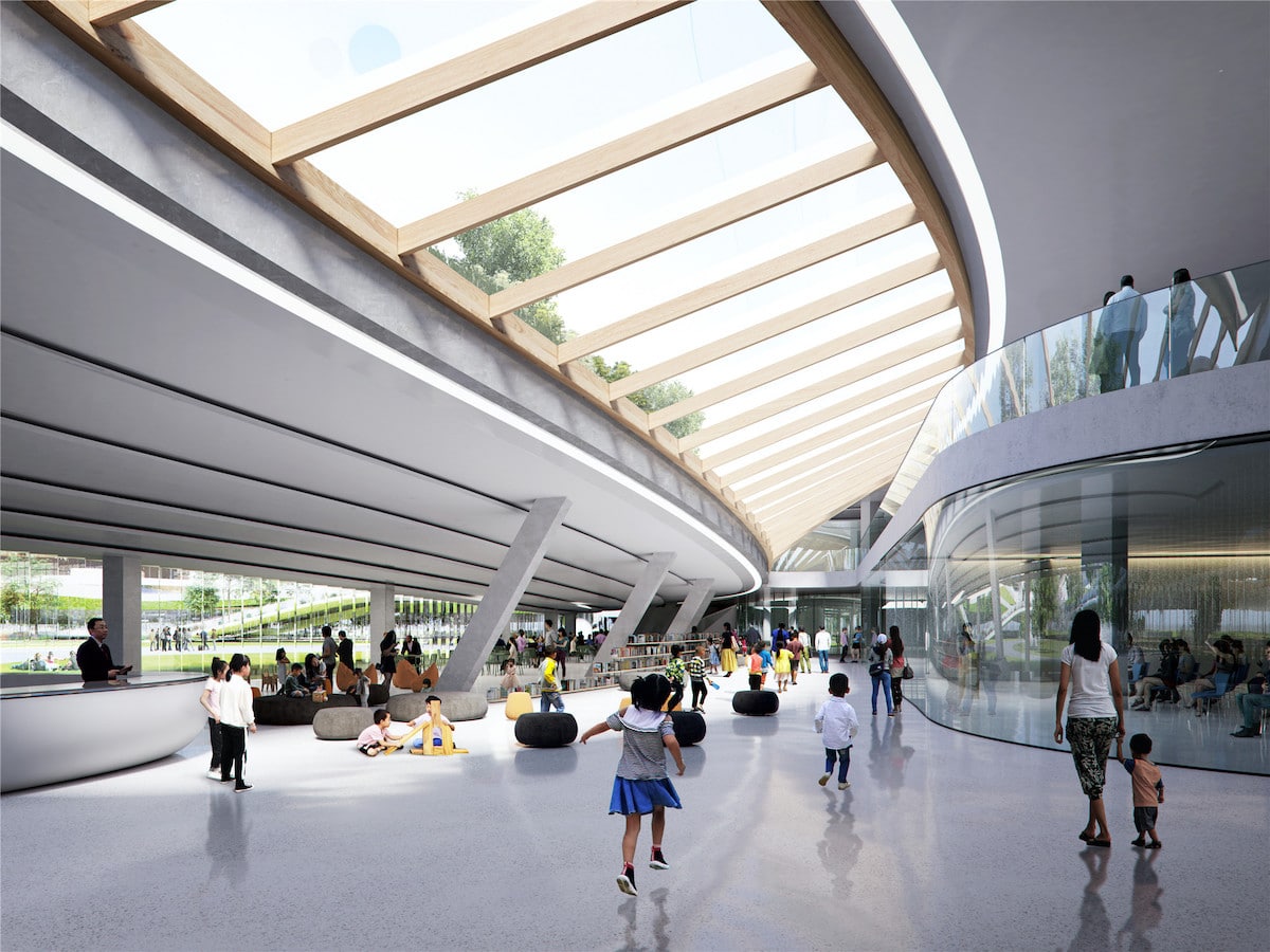 Interior View of MAD Architects' Jiaxing Civic Center
