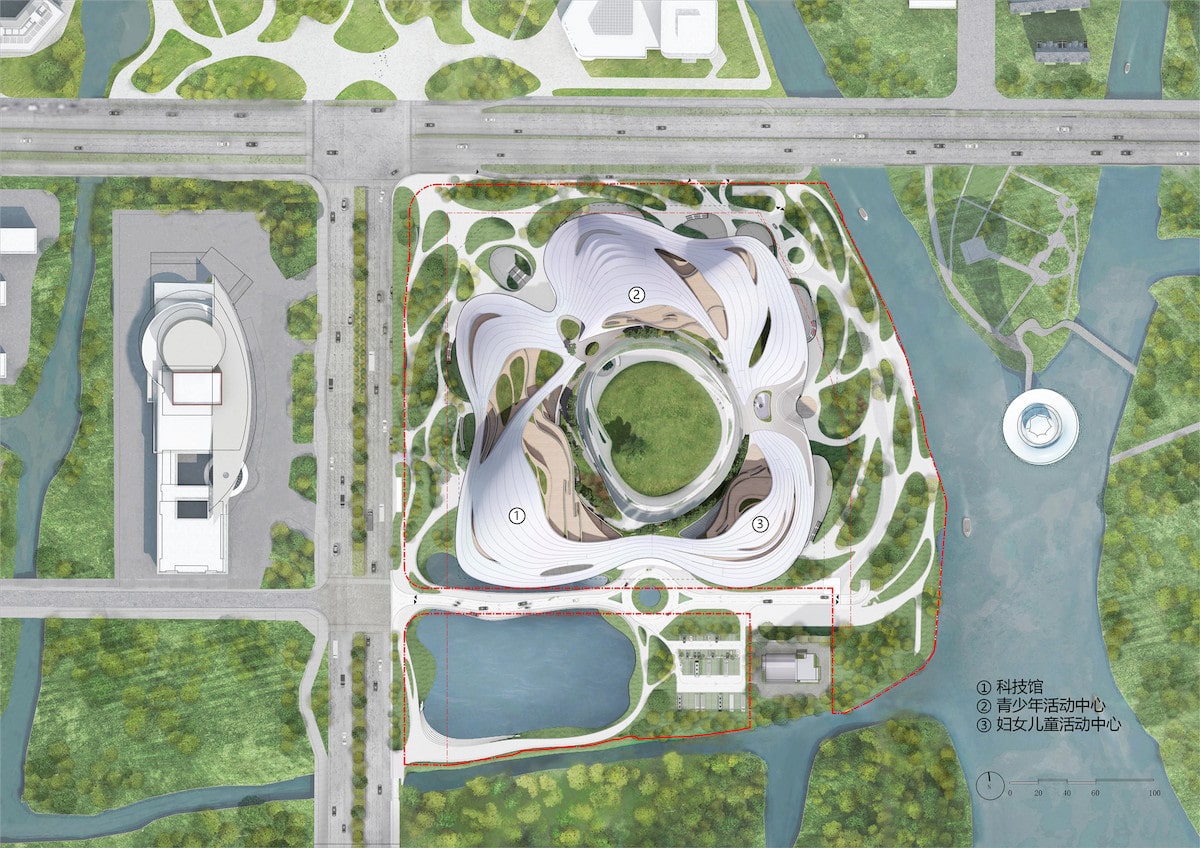 Plan View of MAD Architects' Jiaxing Civic Center