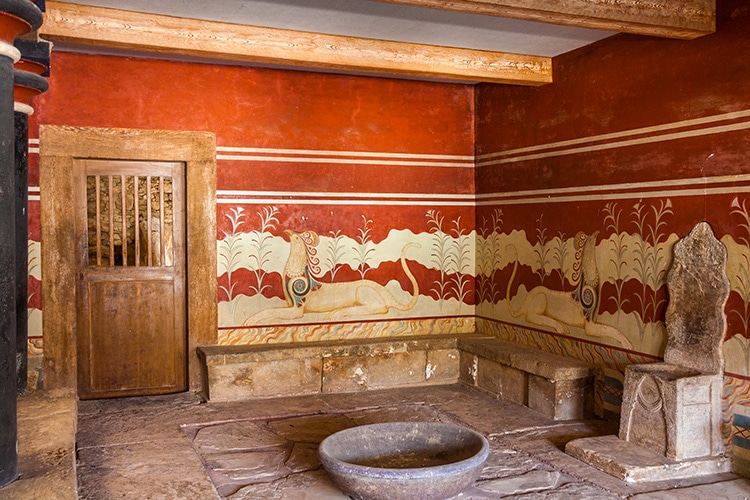 Minoan Bronze Age Throne Room at Knossos