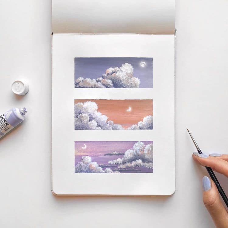 - ViralBandit Cloudscape Paintings by Cathy Camille