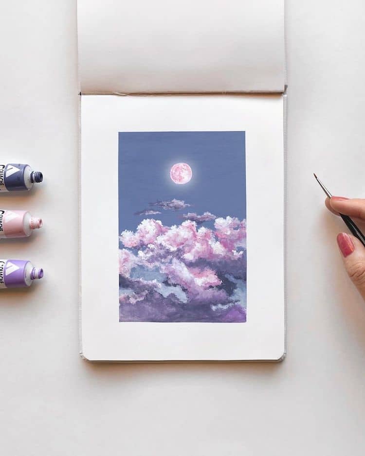 - ViralBandit Cloudscape Paintings by Cathy Camille