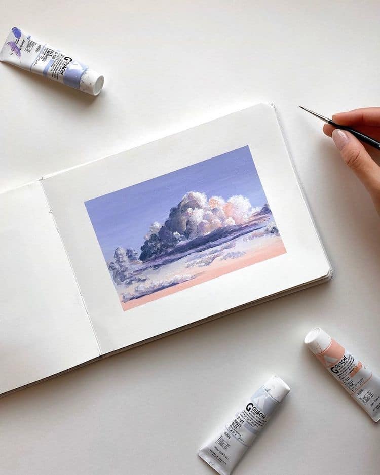 - ViralBandit Cloudscape Paintings by Cathy Camille