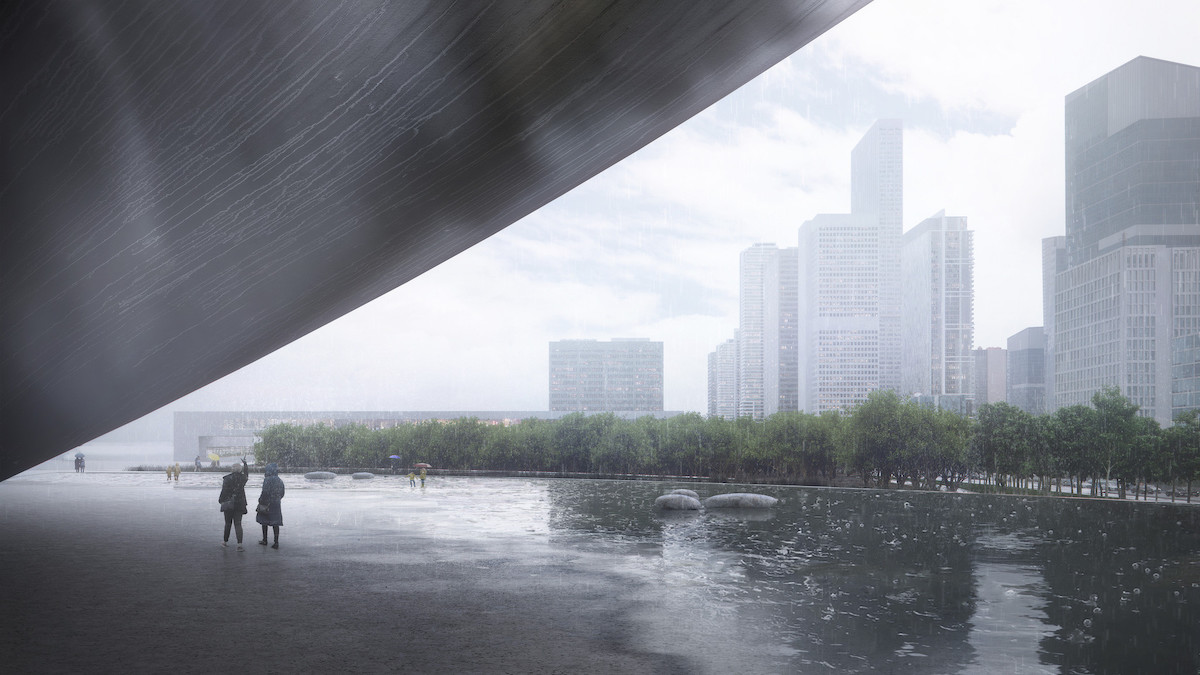 - ViralBandit Rendering of Snøhetta's Lunar Landmark for Shenzhen's Qianhai Bay