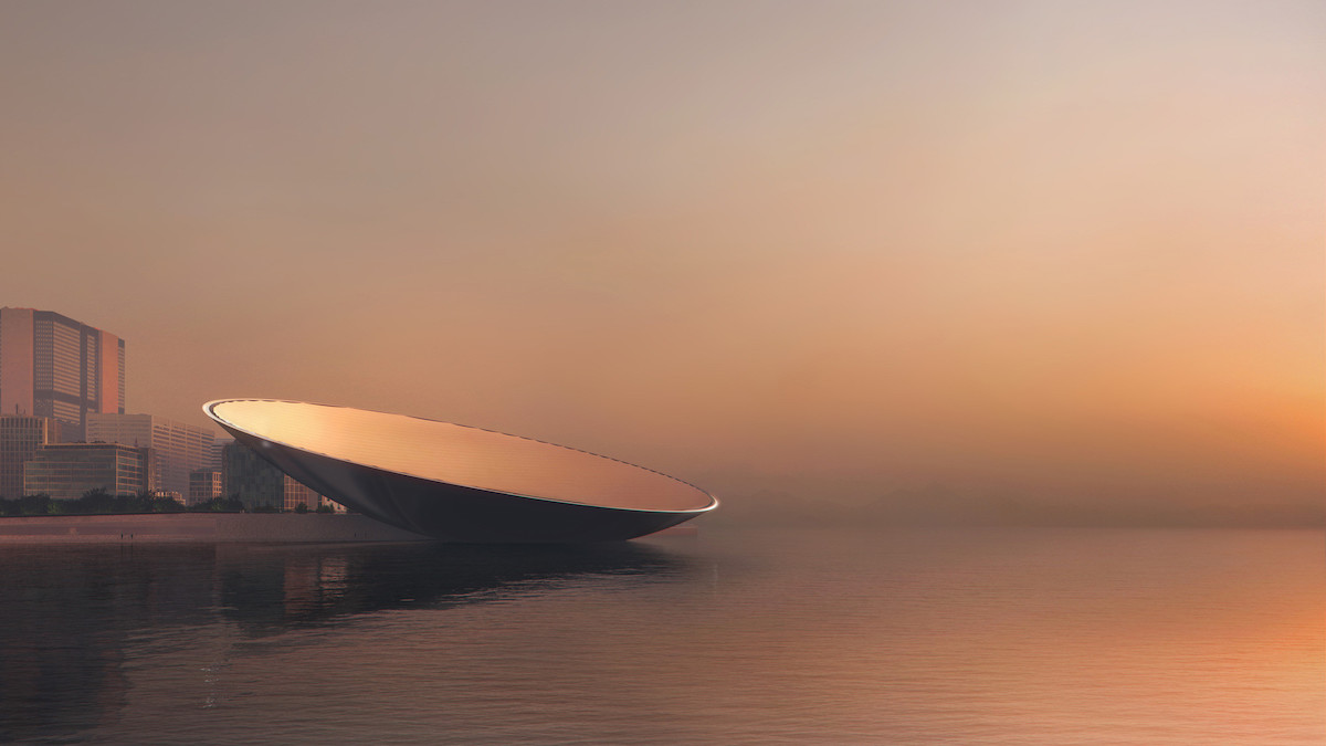 - ViralBandit Rendering of Snøhetta's Lunar Landmark for Shenzhen's Qianhai Bay