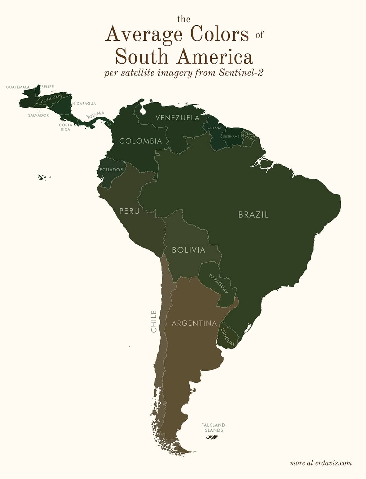 - ViralBandit South America Average Color Map