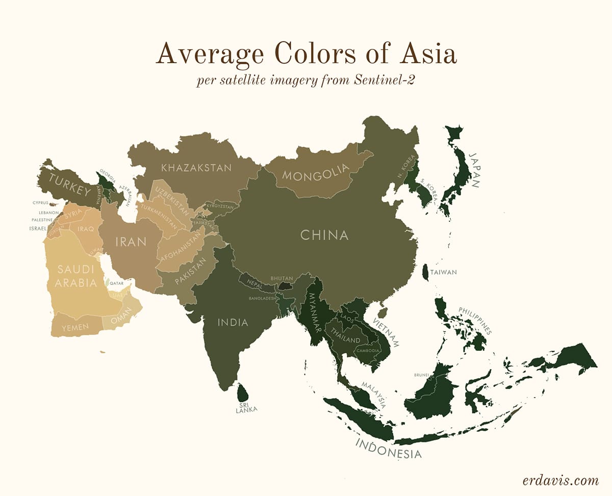 - ViralBandit Average Colors of Asia