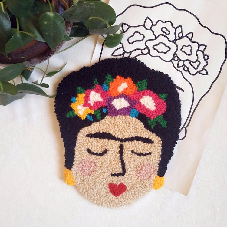 Frida Kahlo Punch Needle Pattern