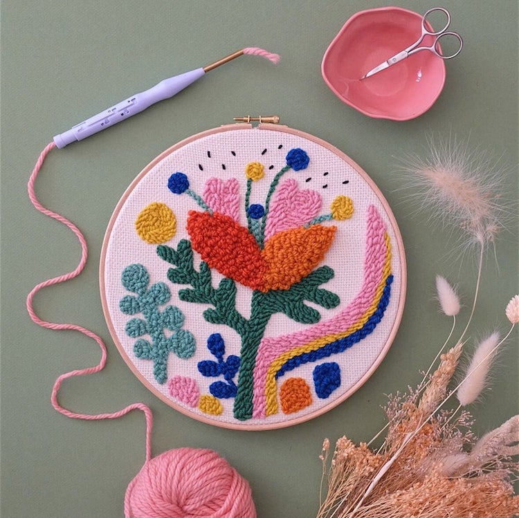 Floral Punch Needle Kit