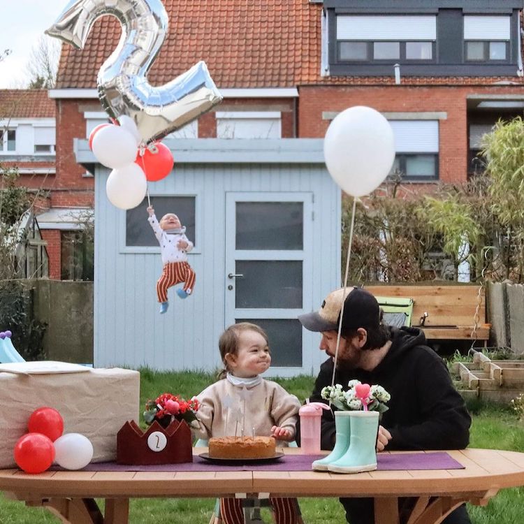 Photoshopped Image of Dad and His Kid Doing Something Dangerous