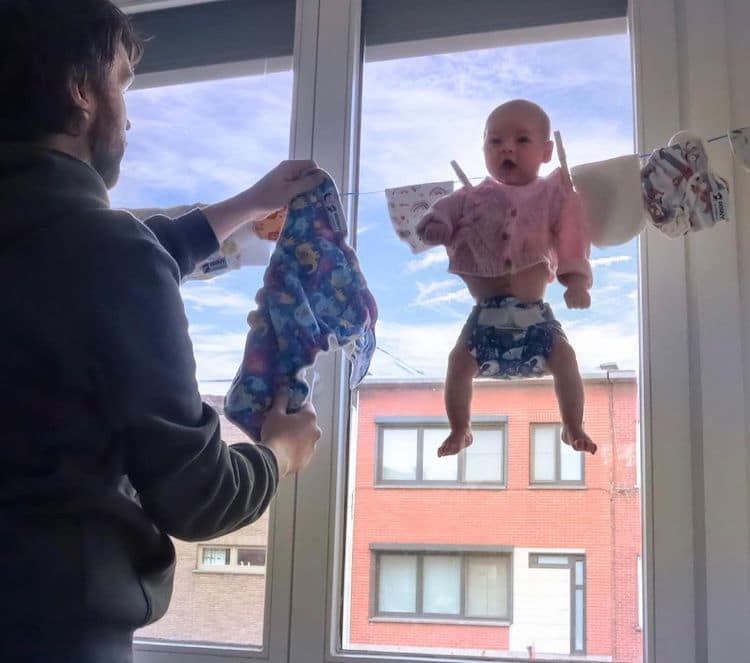 Photoshopped Image of Dad and His Kid Doing Something Dangerous