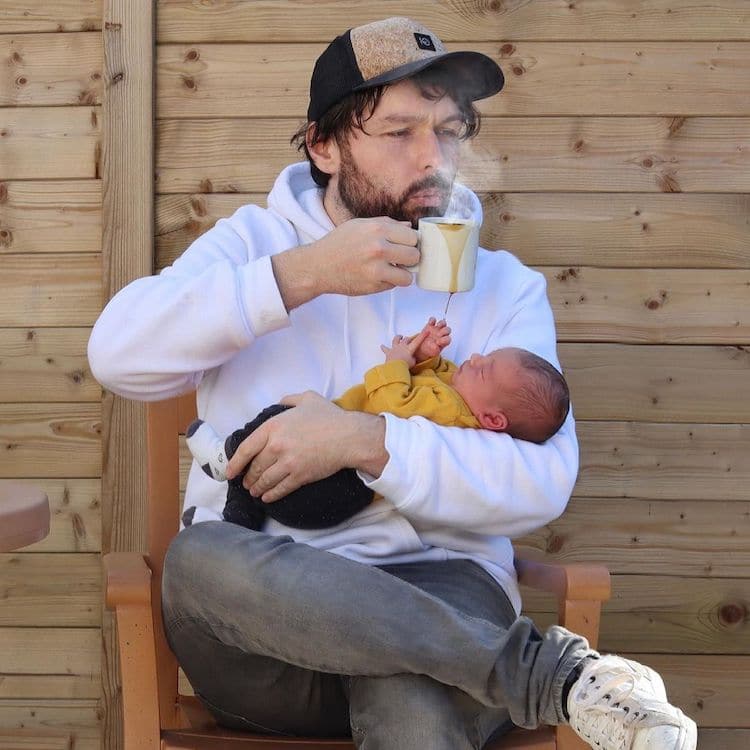 Photoshopped Image of Dad and His Kid Doing Something Dangerous