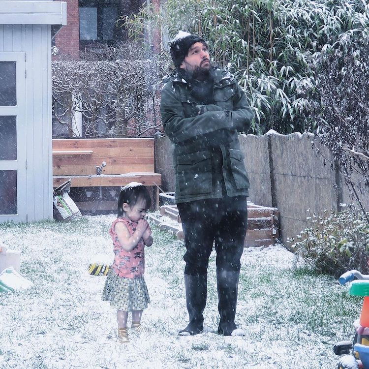 Photoshopped Image of Dad and His Kid Doing Something Dangerous
