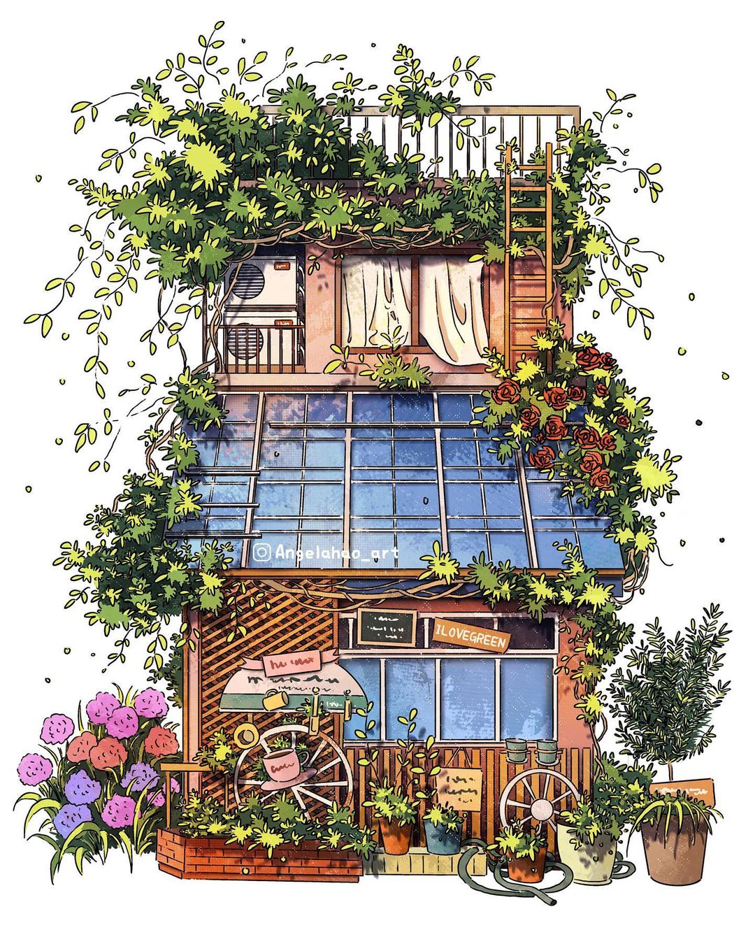 Storefront Illustrations by Angela Hao