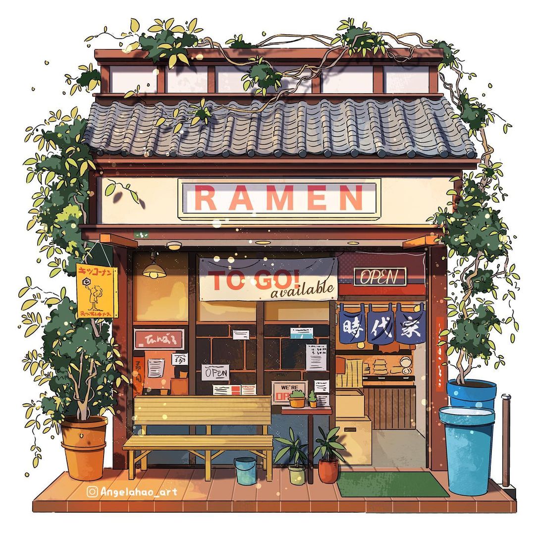 Storefront Illustrations by Angela Hao