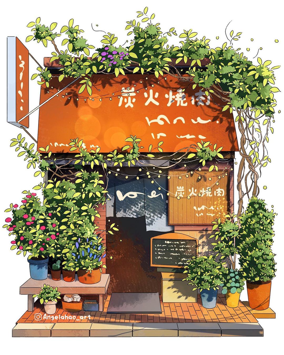 Storefront Illustrations by Angela Hao