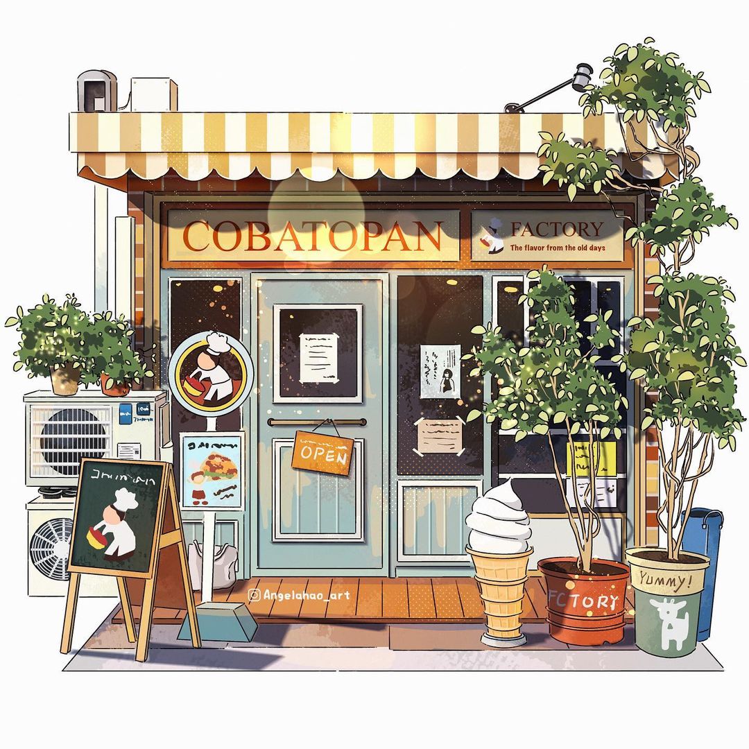 Storefront Illustrations by Angela Hao