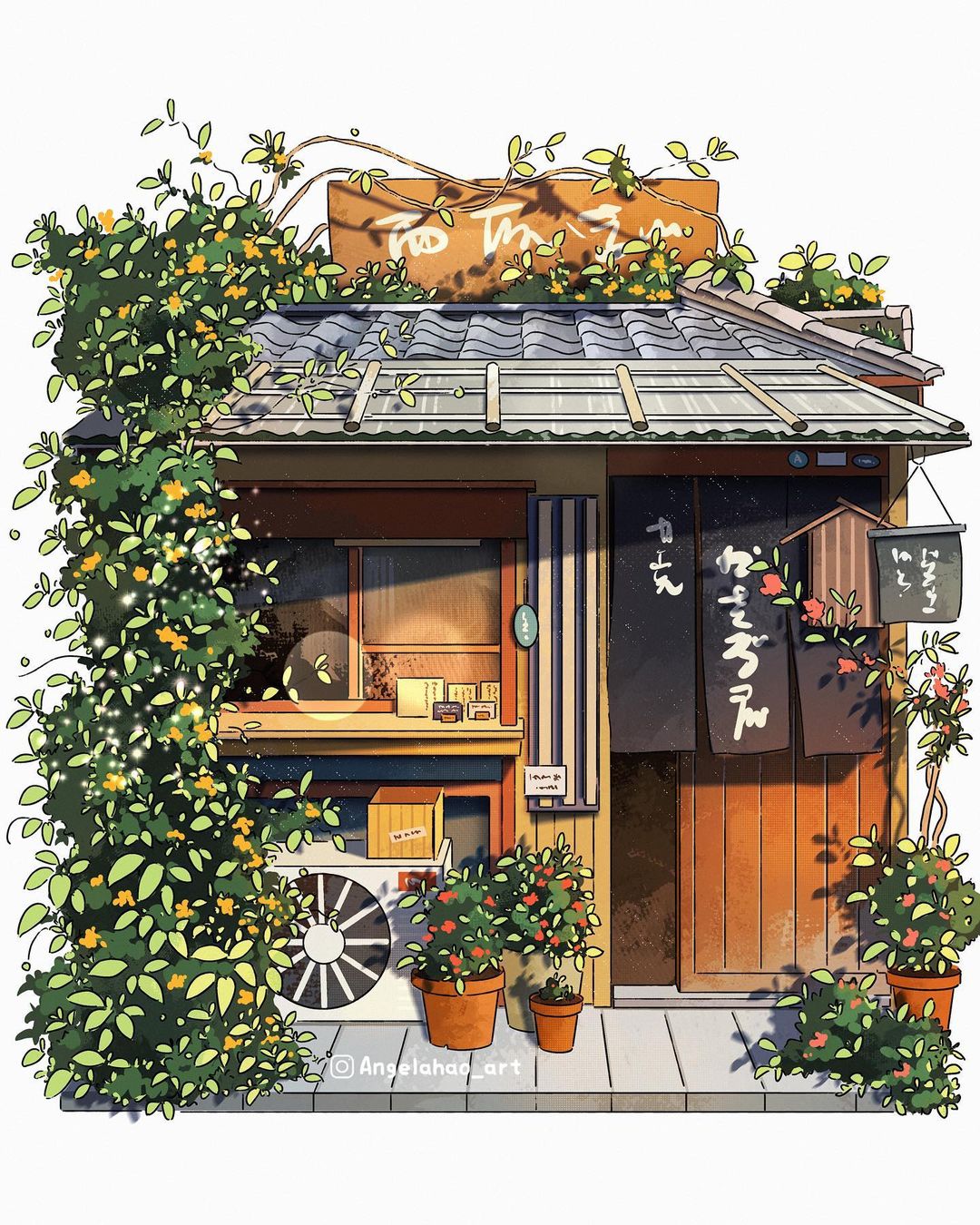 Storefront Illustrations by Angela Hao
