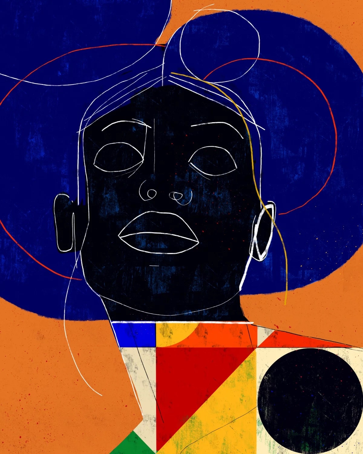 Colorful Geometric Shapes and Line Graphic Art Prints by Luciano Cian