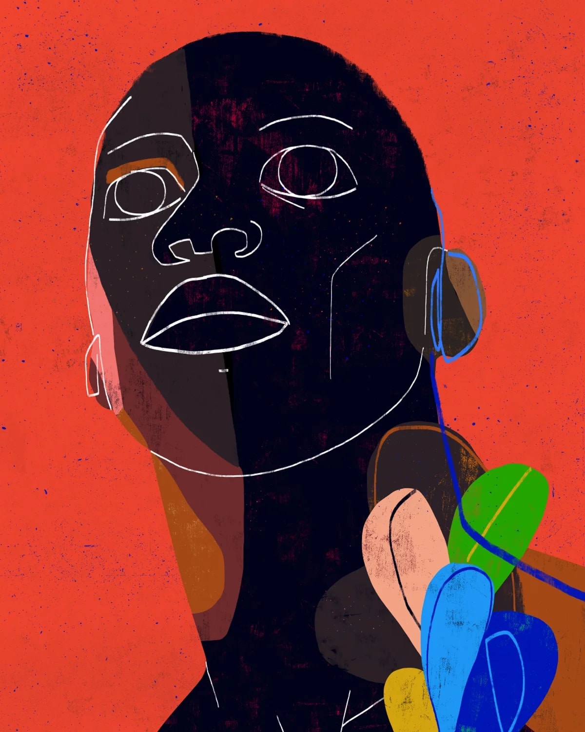Colorful Geometric Shapes and Line Graphic Art Prints by Luciano Cian