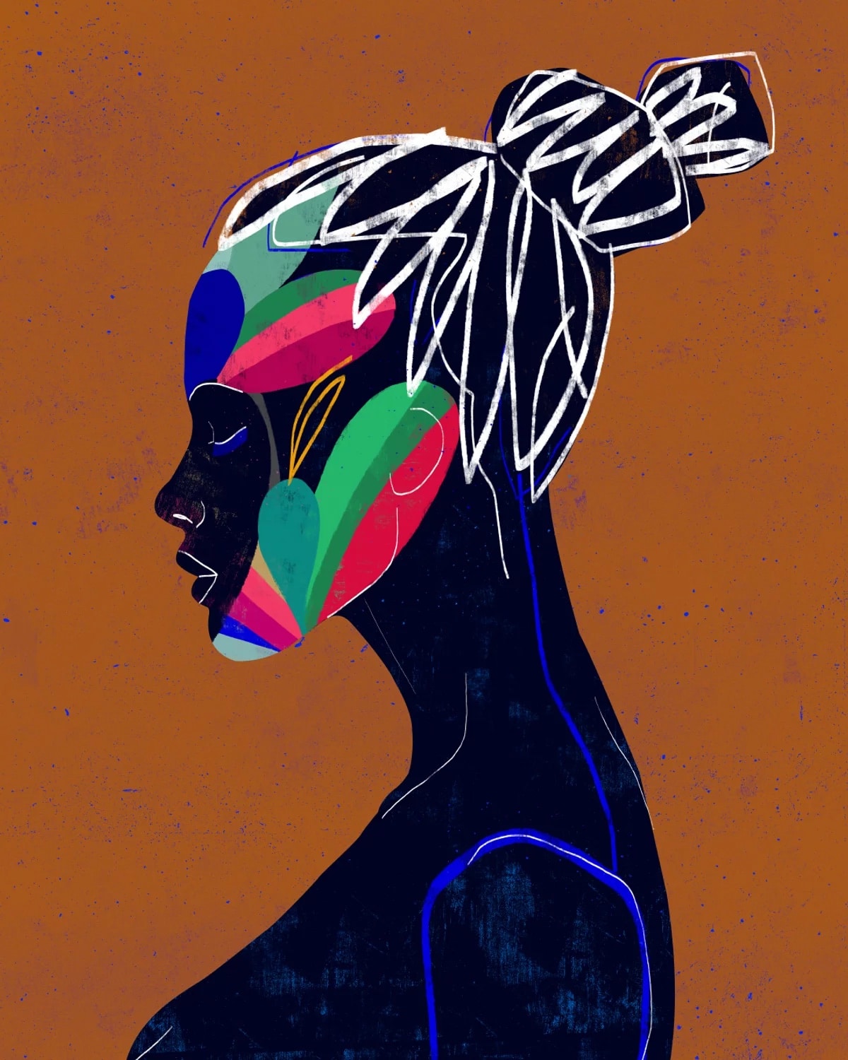 Colorful Geometric Shapes and Line Graphic Art Prints by Luciano Cian