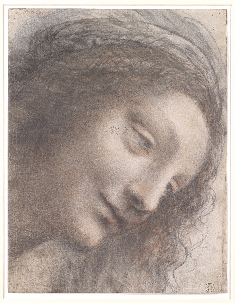 Virgin Mary Sketch by Da Vincic