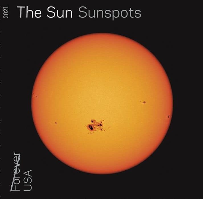 Sunspots of the Sun Stamp