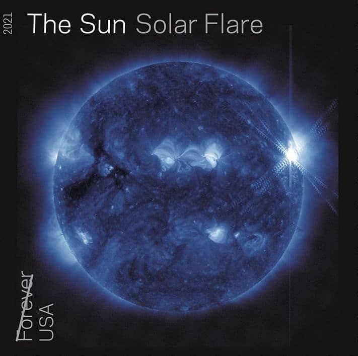 The Sun Solar Flare Stamp